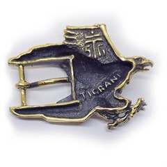 Eagle Flying Brass Belt Buckle