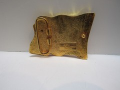 NEW! American Flying USA Flag Men&rsquo;s Belt Buckle Gold-Tone