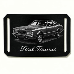 Crios branding belt aluminium buckle Ford Taunus vintage legend