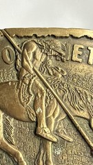 Vintage Award Design Medals Belt Buckle Mens Brass End of the Trail Fraser 70s
