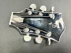 Guitar Head Stack Tuning Keys Black Enamel Cutout Belt Buckle by Jean&rsquo;s Friend