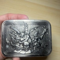 Grateful Dead Silver Tone Skull & Wings Plate Belt Buckle 2 in Fit MPN 700