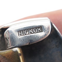 HICKOK Sterling Silver Antique Beltogram Pocket Watch Belt Buckle & Loop Chain