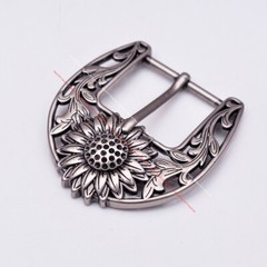 Western Cowboy Sun Flower Single Prong Wide Pin Belt Buckle Replacement fit 38mm