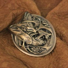 Handmade Brass AVP Alien Belt Buckle Mens Biker Punk Accessory TA301A