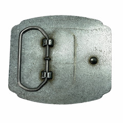 Jim Beam Bourbon Pewter Gray Metal Square Belt Buckle 3&Prime; X 2.75&Prime; – NEW