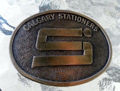 CALGARY STATIONERS BELT BUCKLE 3&Prime; by 2 1/4&Prime;