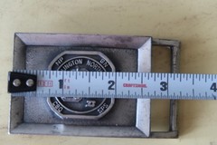 Vintage Burlington Northern Railroad Belt Buckle and Key Ring