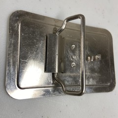 Vintage Peterbilt Semi-Truck Flat Nose Cabover Metal Belt Buckle 3 3/8&Prime; x 2 1/8&Prime;