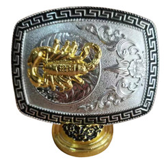 NEW GOLD TONE SILVER METAL WESTERN BELT BUCKLE RODEO FASHION COWBOY SCORPION