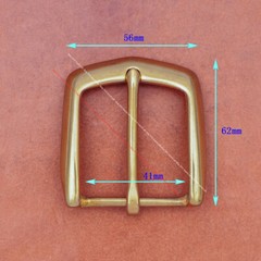 41mm CLASSIC SOLID BRASS WESTERN DIY END BAR PRONG PIN LEATHERCRAFT BELT BUCKLE