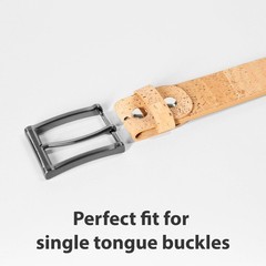 Corkor Belt No Buckle Men Women One Piece Width – 1 1/2&Prime; – (38mm), Beige