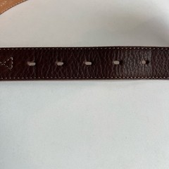 Brown Buffalo Leather Belt Cuero de Búfalo Brass Buckle Size 110 /47.5&Prime; x 1-3/8&Prime;