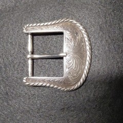 Men&rsquo;s Silver Western Floral Engraved Metal Belt Buckle Fits 1.5 in Belt