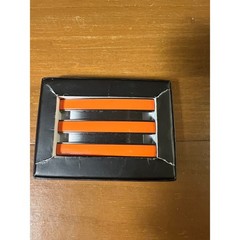 Adidas Golf Belt Buckle Silver Orange 3-Stripe Enamel Interchangeable New in Box