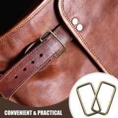 20Pcs Clothes Metal Buckle Strap Keeper in Golden Sturdy and Fade Resistant