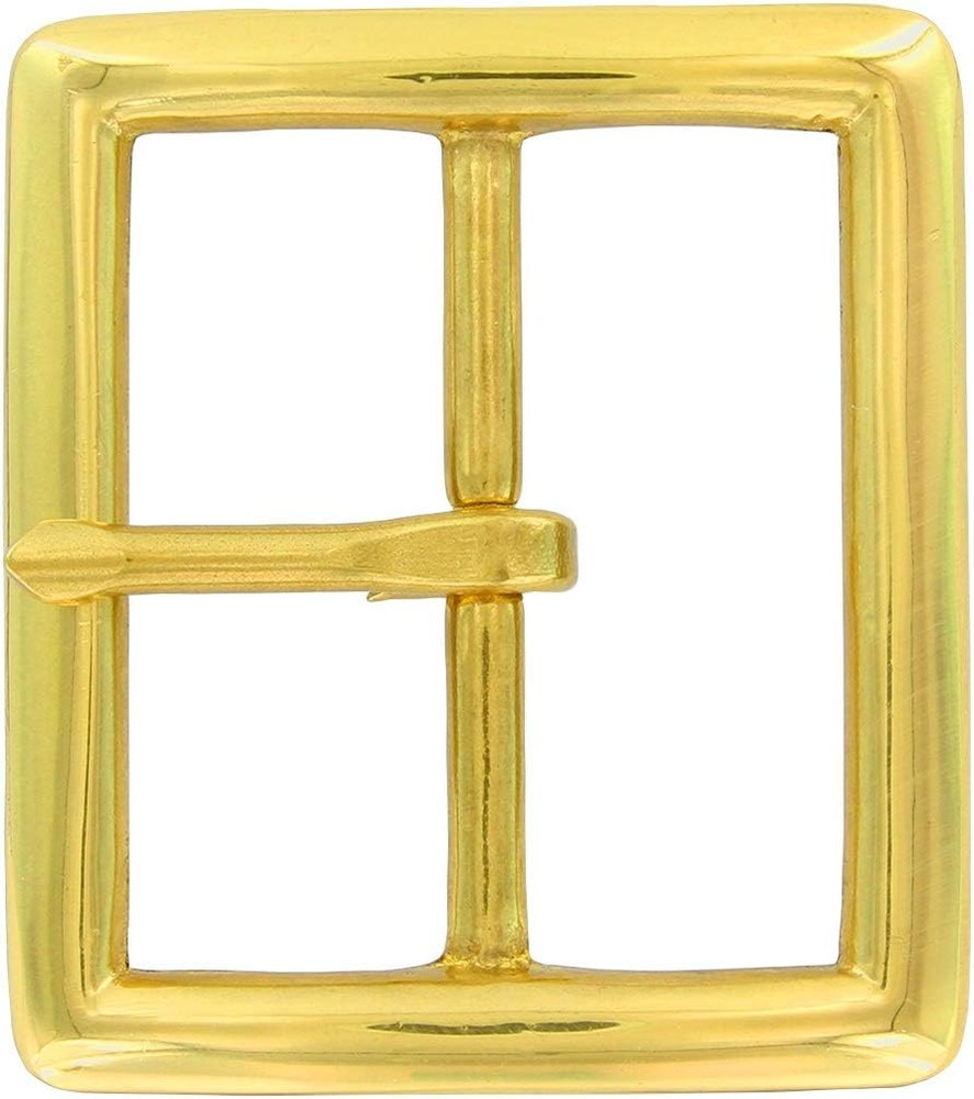 Solid Brass Replacement Center Bar Belt Buckle Fits 1-3/4&Prime;(45mm) wide Belt Strap