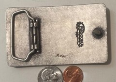 Vintage Metal Belt Buckle, Nocona, Cow Wrestling, Cowboy Boots, Holster, Cowboy