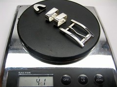Sterling silver buckle 2 loops and tip set 41 g w/Genuine Lizard-1-1/4 to 1&Prime;belt