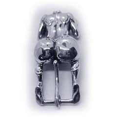 Woman Body Back Side Erotic Sterling Silver Belt Buckle
