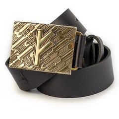Fehu runic brass belt buckle, Feoh Wealth Rune Seltic Old Norse Scandinavian