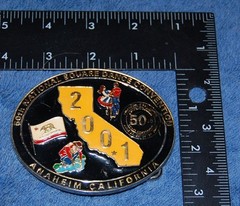 50th National Square Dance Convention Anaheim California Belt Buckle, Complete