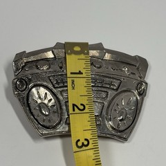 VTG Silver Star Boombox Metal Belt Buckle Original Olander USA 2004 Streetwear