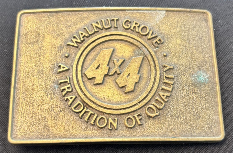 WALNU GROVE 4X4, A TRADITION OF QUALITY, Brass Belt Buckle