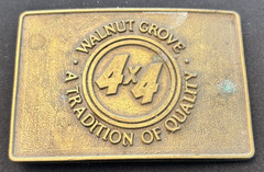 WALNU GROVE 4X4, A TRADITION OF QUALITY, Brass Belt Buckle