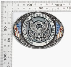 The United States Of America Eagle Flag Belt Buckle 3D Aluminum 3.2 oz New