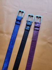 3.8CM Navy Blue 100% Genuine Nubuck Ostrich Legs Leather Skin Men Belt Buckle
