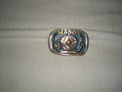 The Great American « MASON » Belt Buckle 1986 Made In USA