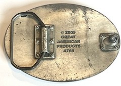 Praying Hands Belt Buckle Great American Products 2005 Silver Tone Western 4768