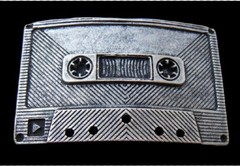 Belt Buckles Retro Music Tape Deck Recorder Cassette Rock Boucle de Ceinture