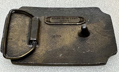 1977 I »LL GIVE UP MY GUN WHEN THEY PRY IT FROM Belt Buckle Indiana Metal Craft