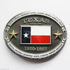 Texas TX State Flag Western Metal Belt Buckle