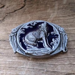 Howling Wolf Buckle – Western Cowboys Belt Buckle – Mens Womens Belt Buckle