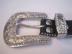 FACETED CRYSTALS RELIGIOUS CROSS & STUDS BELT BUCKLE & LEATHER BELT – BBA-28
