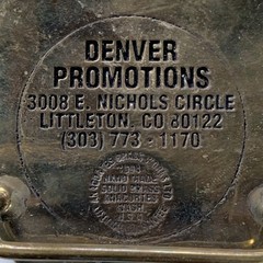 Denver International Safety Team Brass Belt Buckle 1994