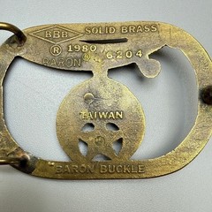 Vintage 1980 Solid Brass Shriners Belt Buckle Scimitar Crescent Sphinx Star