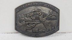 NRA Whittington Center Belt Buckle Mens Silver 1973-1988 Elk Deer Hunter USA