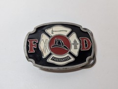Enamel Firefighter Belt Buckle