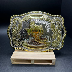 Texican Western Belt Buckle 5.5” x 4” Durable Alloy – Fits Standard 2” Belts.