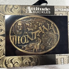 Montana Silversmiths Attitude Buckles Montana State New Unopened Box 1.5 in Belt