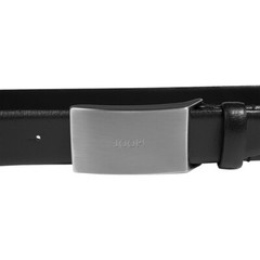 JOOP belt black genuine leather stainless steel coupling buckle logo New
