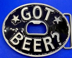 Got Beer? Novelty New Belt Buckle and Bottle Opener – Perfect Bar Pickup Line!