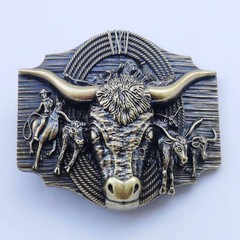 Bull Head Alloy Belt Buckle Western Style Belt Buckle
