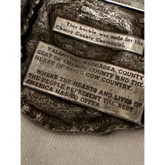 Vintage Siskiyou Belt Buckle Silver Excellent 1984 Valentine NE Centennial Retro