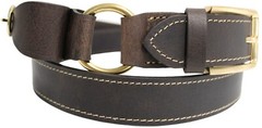 Double Ring with Pouch Leather Hobble Belt Chestnut NEW – All Sizes