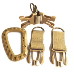 Tactical Keychain Molle Webbing Hook Belt Buckle Detachable Carabiner Key Rings